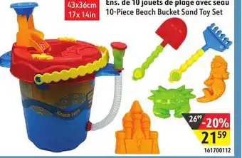 Sushi Shop 10-Piece Beach Bucket Sand Toy Set offer