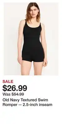 Old Navy Old Navy Textured Swim Romper -- 2.5-inch inseam offer