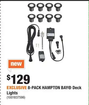 Home Depot EXCLUSIVE 8-PACK HAMPTON BAY Deck Lights offer
