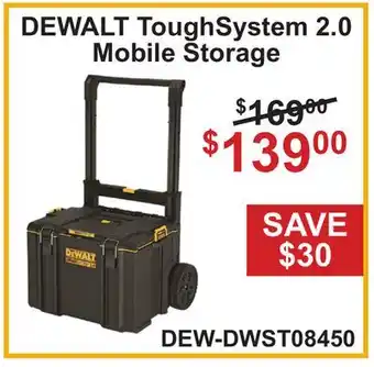 Atlas Tools & Machinery DEWALT ToughSystem 2.0 Mobile Storage offer