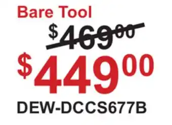 Atlas Tools & Machinery DEWALT 60V MAX FLEXVOLT Brushless 20 Chainsaw offer