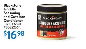 Walmart Blackstone Griddle Seasoning and Cast Iron Conditioner offer