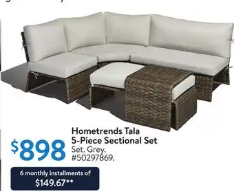 Walmart Hometrends Tala 5-Piece Sectional Set offer
