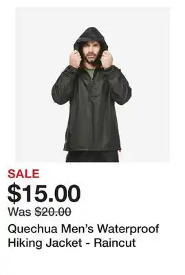 Decathlon Quechua Men's Waterproof Hiking Jacket - Raincut offer