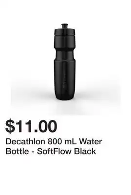 Decathlon Decathlon 800 mL Water Bottle - SoftFlow Black offer