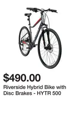Decathlon Riverside Hybrid Bike with Disc Brakes - HYTR 500 offer