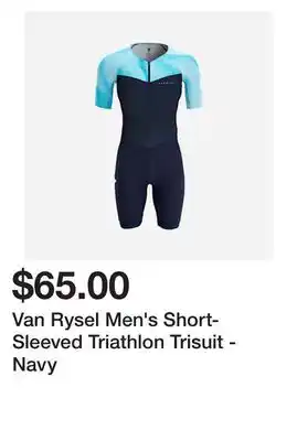 Decathlon Van Rysel Men's Short-Sleeved Triathlon Trisuit - Navy offer