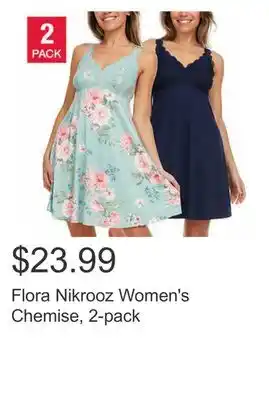 Costco Flora Nikrooz Women's Chemise, 2-pack offer