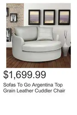 Costco Sofas To Go Argentina Top Grain Leather Cuddler Chair offer