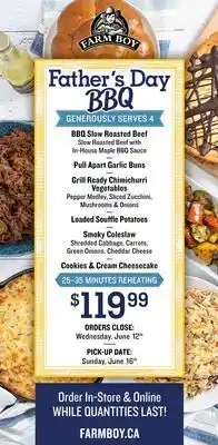 Farm Boy Father's Day BBQ offer