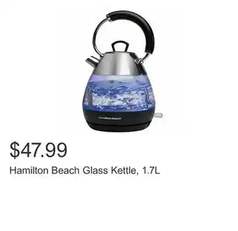 Costco Hamilton Beach Glass Kettle, 1.7L offer