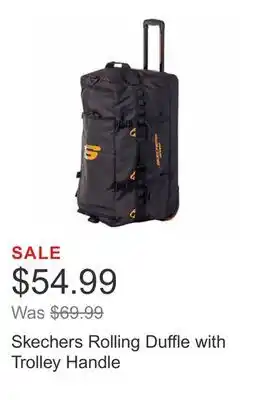 Costco Skechers Rolling Duffle with Trolley Handle offer