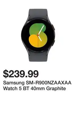 Newegg Samsung SM-R900NZAAXAA Watch 5 BT 40mm Graphite offer