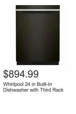 Costco Whirlpool 24 in Built-In Dishwasher with Third Rack offer