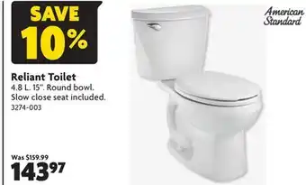 Home Hardware Reliant Toilet offer