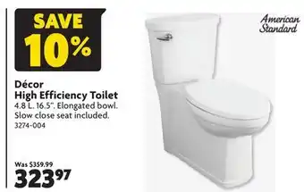 Home Hardware Décor High Efficiency Toilet offer