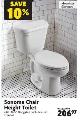 Home Hardware Sonoma Chair Height Toilet offer