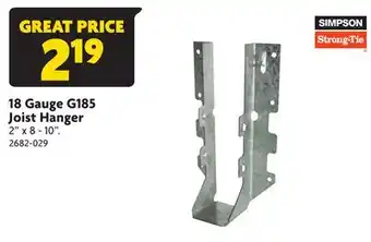 Home Hardware 18 Gauge G185 Joist Hanger offer