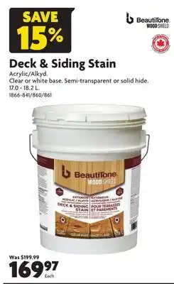 Home Hardware Deck & siding stain offer