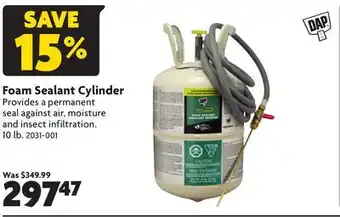 Home Hardware Foam Sealant Cylinder offer