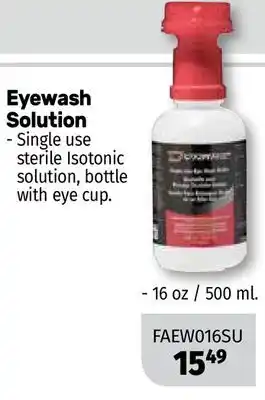 Bumper to Bumper Dynamic Eyewash Solution offer