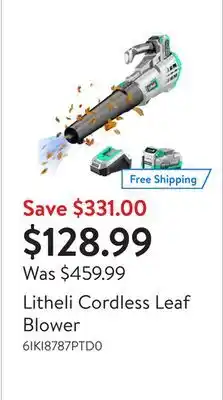 Walmart Litheli Cordless Leaf Blower offer
