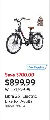 Walmart Libra 26'' Electric Bike for Adults offer