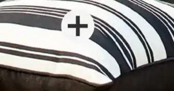 Home Depot Black and White striped toss cushion offer