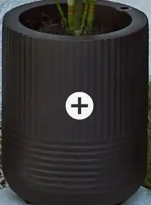 Home Depot Mayne Arden 18in Round Planter - Black offer