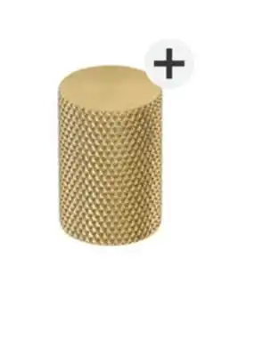Home Depot 30mm Knurled Metal Knob - Satin Brass offer