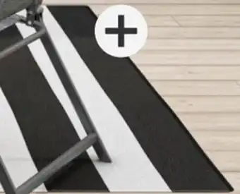 Home Depot StyleWell Reversible Outdoor 8 ft x 12 ft Area Rug - Black and White Stripe offer