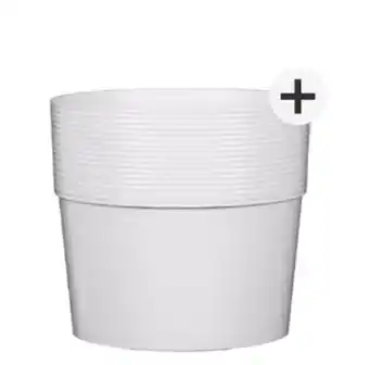 Home Depot Scheurich 12 Grove Pot White offer