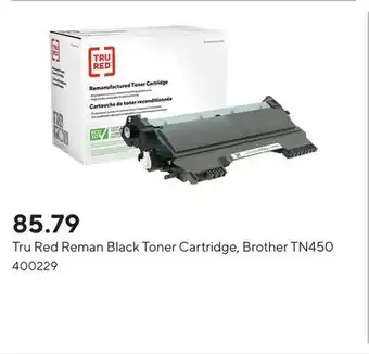 Staples Tru Red Reman Black Toner Cartridge, Brother TN450 offer