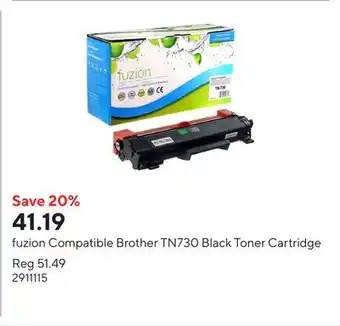 Staples fuzion Compatible Brother TN730 Black Toner Cartridge offer