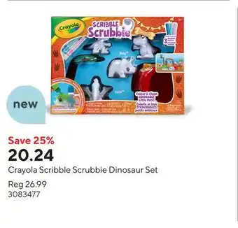 Staples Crayola Scribble Scrubbie Dinosaur Set offer