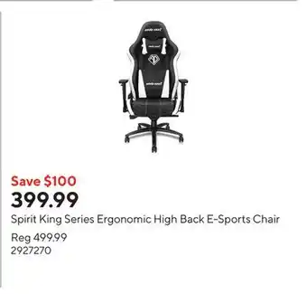 Staples Spirit King Series Ergonomic High Back E-Sports Chair offer