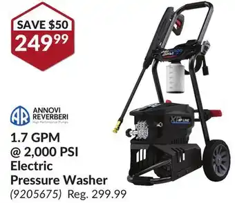 Princess Auto 1.7 GPM@2, 000 PSI Electric Pressure Washer offer