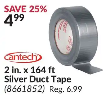 Princess Auto 2 in. x 164 ft Silver Duct Tape offer
