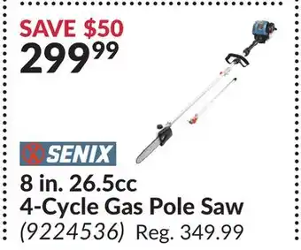 Princess Auto 8 in. 26.5cc 4-Cycle Gas Pole Saw offer