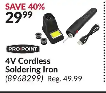 Princess Auto 4V Cordless Soldering Iron offer