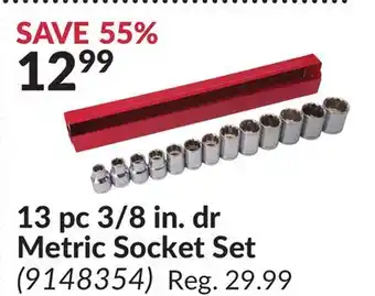 Princess Auto 13 pc 3/8 in. dr Metric Socket Set offer