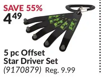 Princess Auto 5 pc Offset Star Driver Set offer