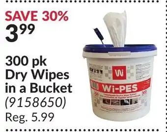 Princess Auto 300 pk Dry Wipes in a Bucket offer