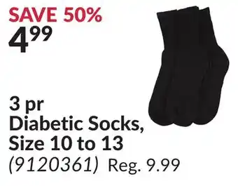 Princess Auto 3 pr Diabetic Socks offer