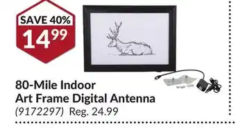 Princess Auto 80-Mile Indoor Art Frame Digital Antenna offer