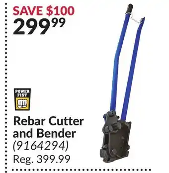 Princess Auto Rebar Cutter and Bender offer