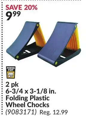 Princess Auto 2 pk 6-3/4 x 3-1/8 in. Folding Plastic Wheel Chocks offer