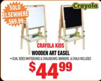 Len's Mill Stores CRAYOLA KIDS WOODEN ART EASEL offer