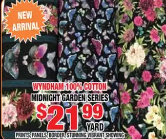 Len's Mill Stores WYNDHAM 100% COTTON MIDNIGHT GARDEN SERIES offer