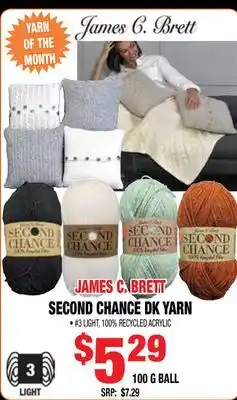 Len's Mill Stores JAMES C. BRETT SECOND CHANCE DK YARN offer